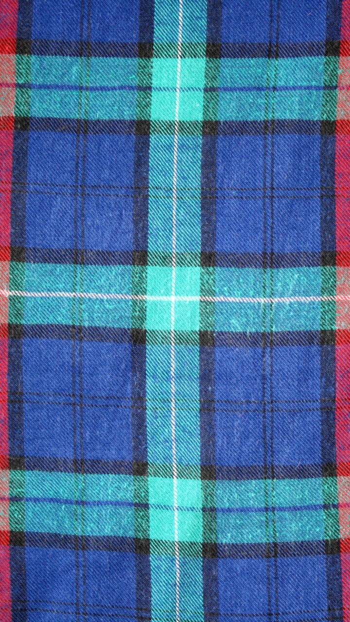 Обои клетчатая текстура, шотландка, ткань, фланель, синий в разрешении 720x1280