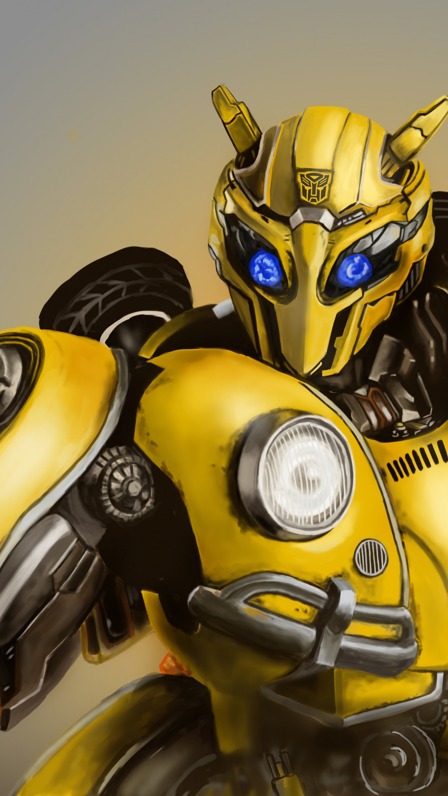 Обои робот, Бамблби, трансформеры, шмель трансформер, Оптимус Прайм в разрешении 1440x2560