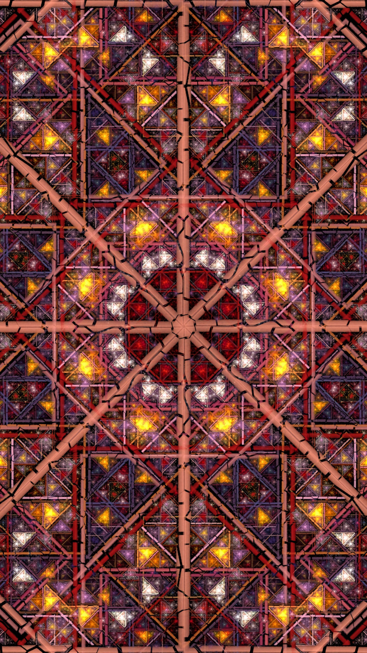 Обои узор, симметрия, коричневый цвет, дизайн, арт в разрешении 750x1334