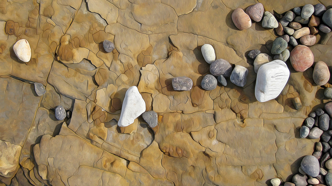 Обои геология, рисование, рок, текстура, булыжник в разрешении 1280x720