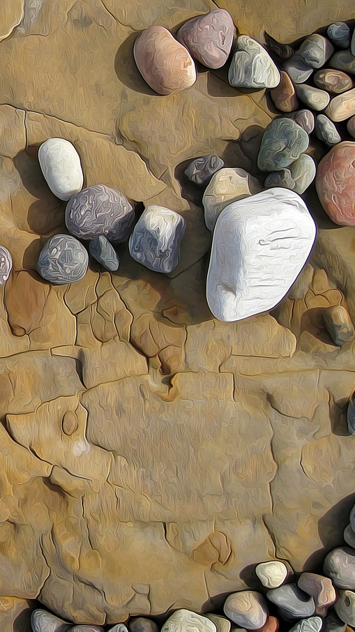 Обои геология, рисование, рок, текстура, булыжник в разрешении 720x1280