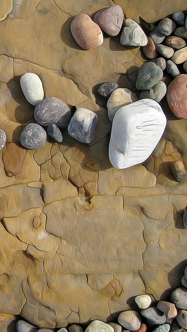 Обои геология, рисование, рок, текстура, булыжник в разрешении 750x1334