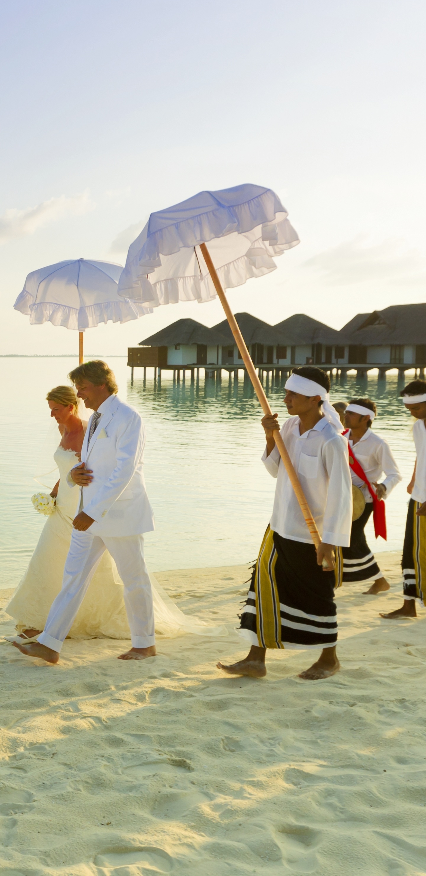 Обои Велассару Мальдивы, отпуск, медовый месяц, туризм, пляж в разрешении 1440x2960