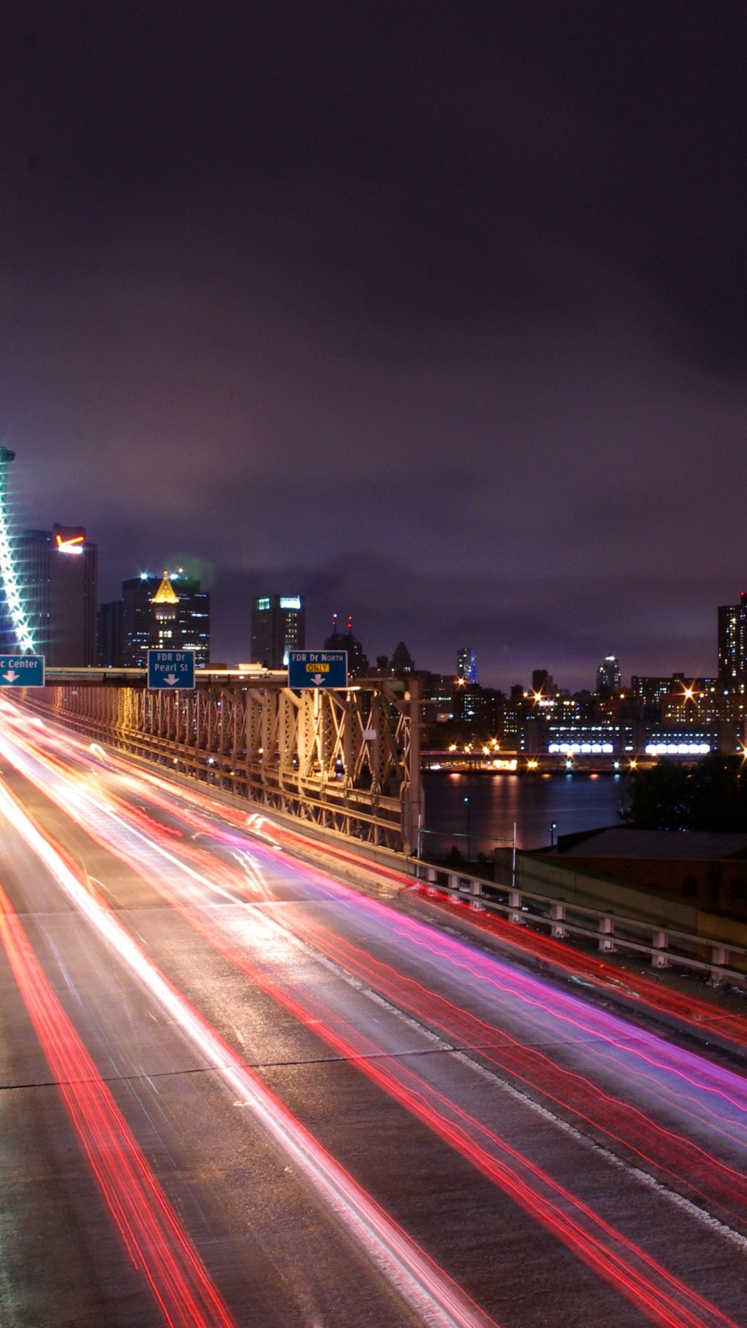 Обои ночь, городской пейзаж, город, городской район, метрополия в разрешении 1080x1920
