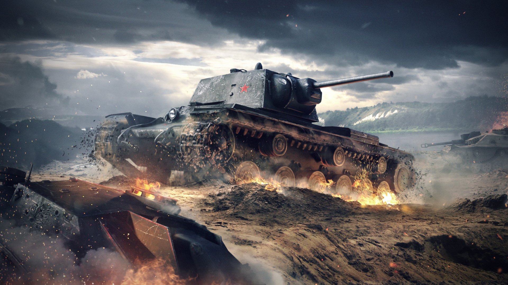Обои world of tanks, wargaming, бак, боевая машина, моторный транспорт в разрешении 1920x1080