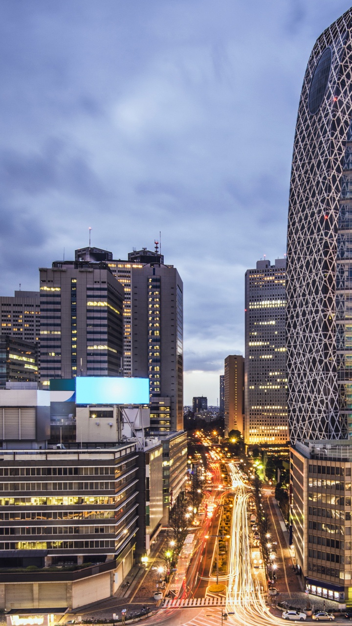 Обои небоскреб, городской район, городской пейзаж, город, метрополия в разрешении 720x1280