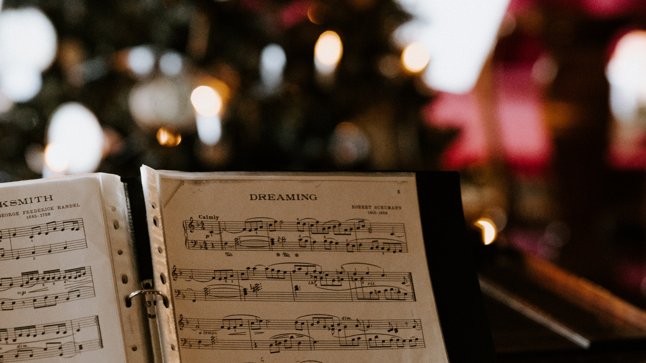 Обои измеритель, текст, фортепьяно, контрабас, диксиленд в разрешении 1280x720