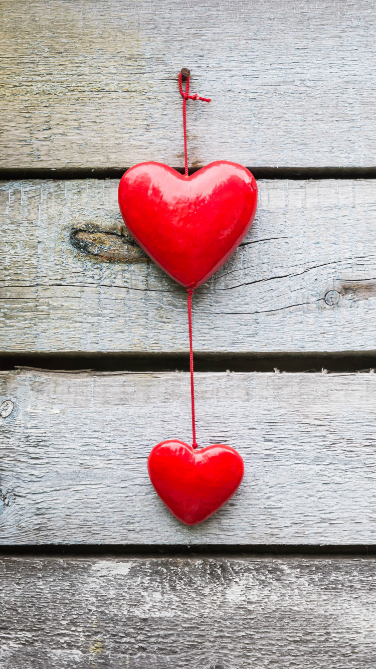 Обои сердце, красный цвет, любовь, небо в разрешении 750x1334