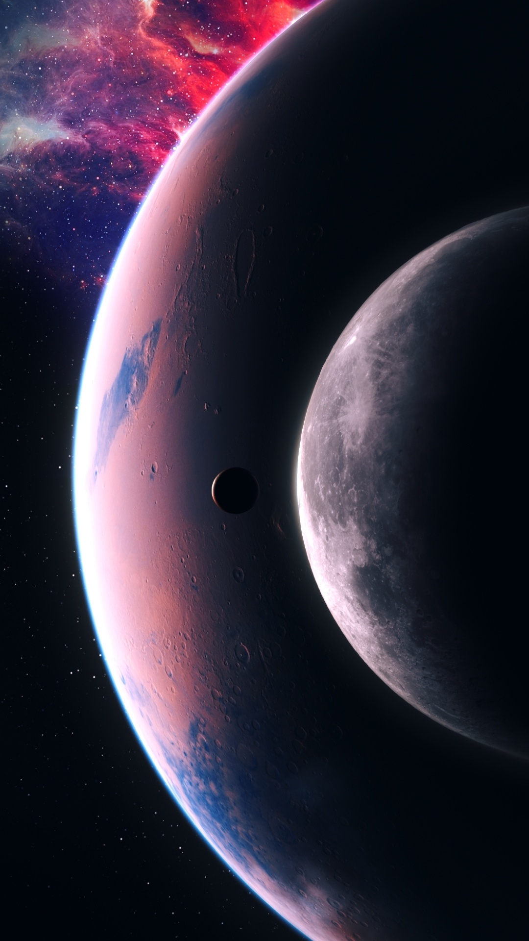 Обои луна, Tecno, текно камон 19, смартфон, атмосфера в разрешении 1080x1920