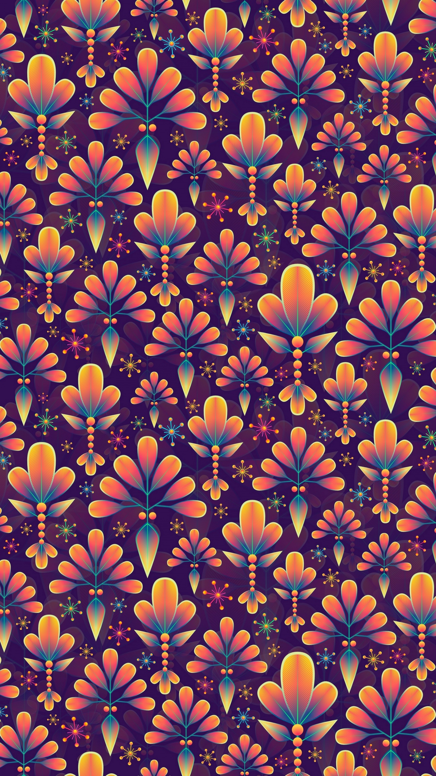 Обои цветок, дизайн, узор, растение, полевой цветок в разрешении 1440x2560