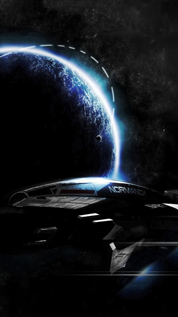 Обои масс эффект 3, космическое пространство, космос, планета, пространство в разрешении 720x1280