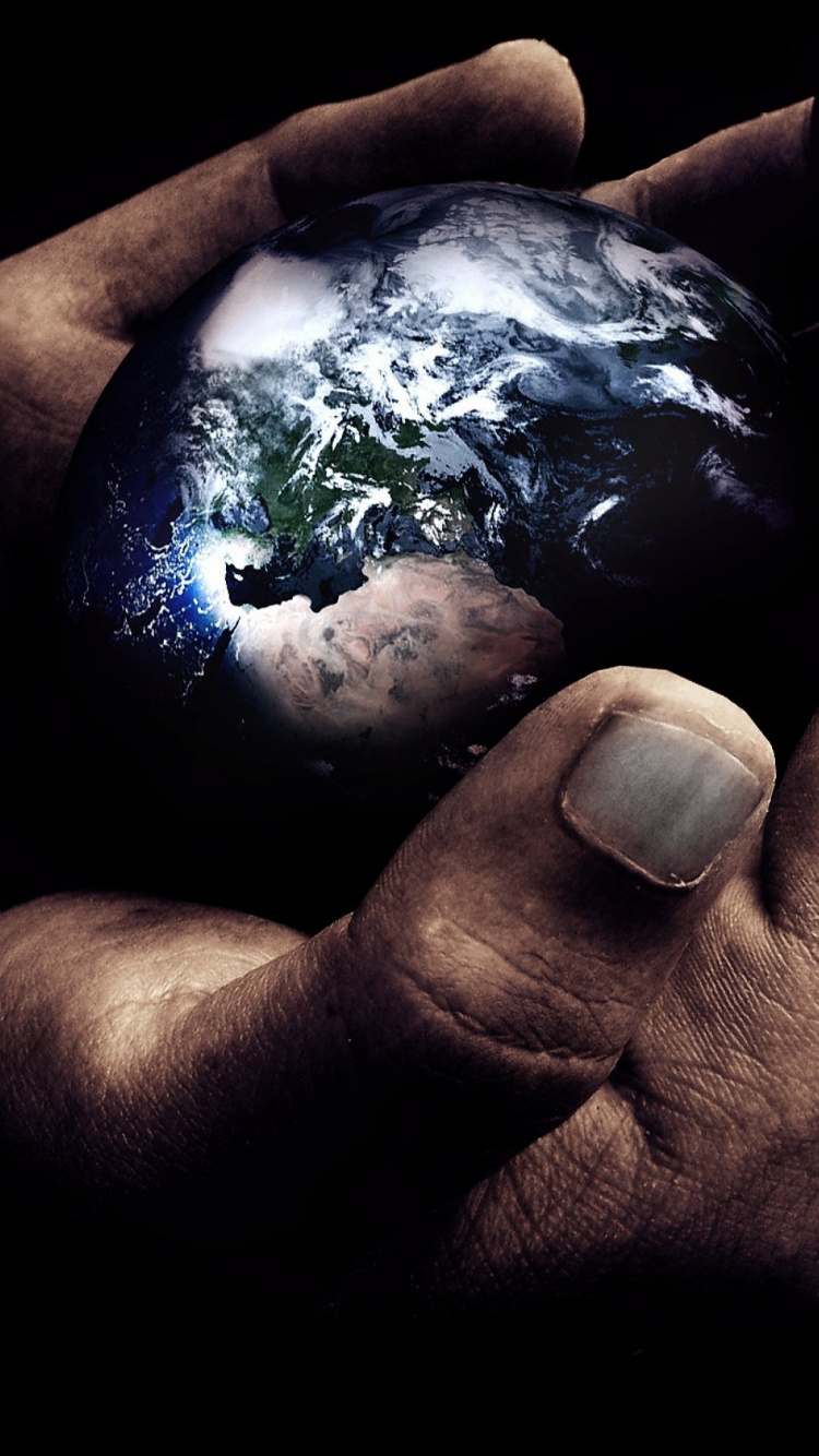 Обои планета, палец, грех, тьма, проповедь в разрешении 750x1334