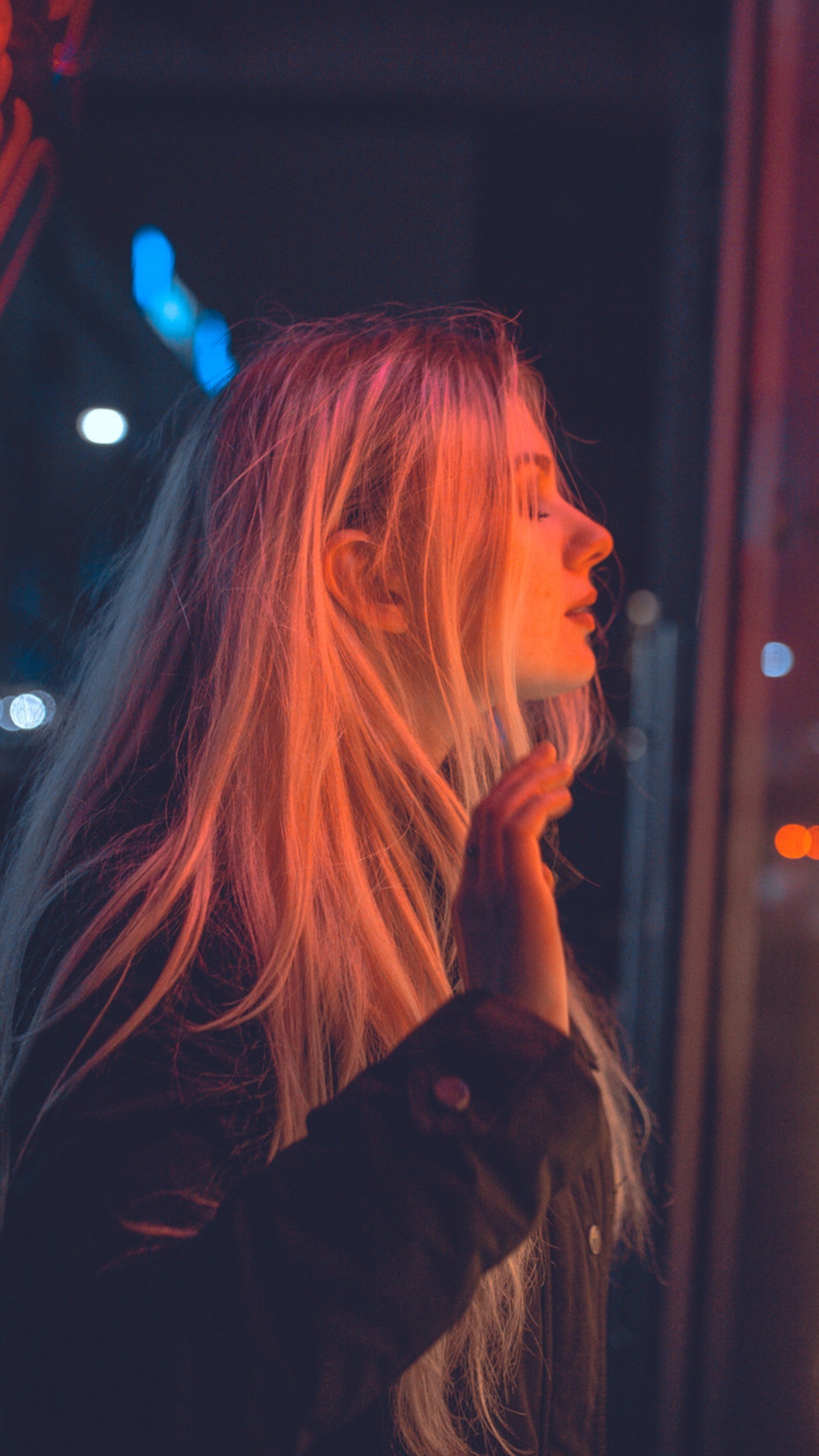 Обои Жизнь В Одиночестве, Визуальный эффект освещения, музыка, свет, машина в разрешении 1440x2560