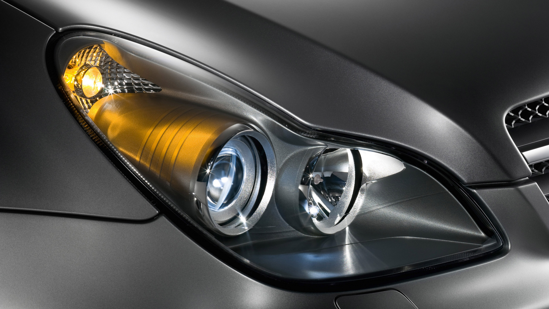 Обои Мерседес CLS фары, 2009 Мерседес-Benz CLS-класс, авто, спорткар, фара в разрешении 1920x1080