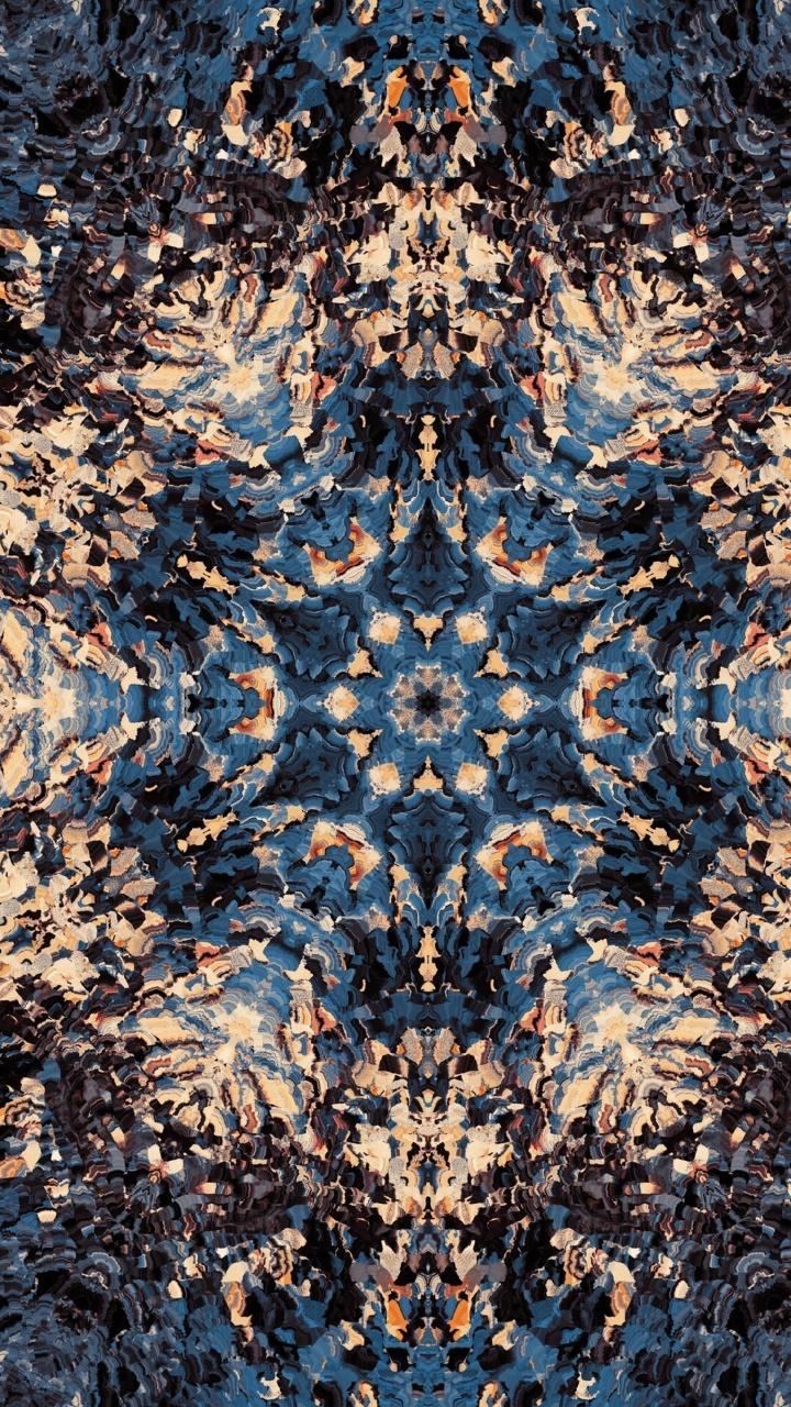 Обои симметрия, узор, дизайн, дерево, арт в разрешении 720x1280