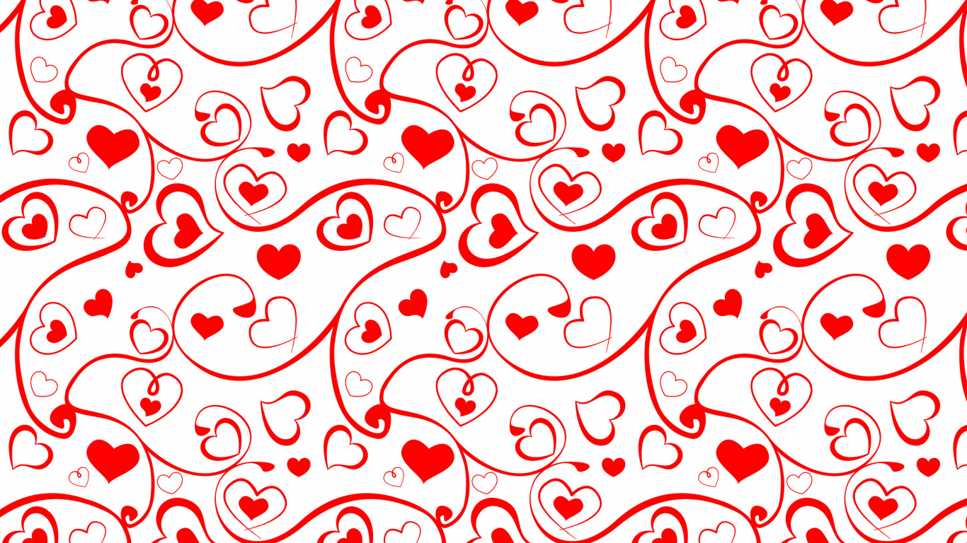 Обои красный цвет, узор, текст, дизайн, круг в разрешении 1366x768