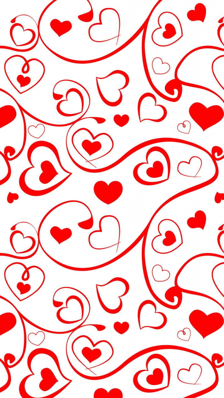 Обои красный цвет, узор, текст, дизайн, круг в разрешении 720x1280