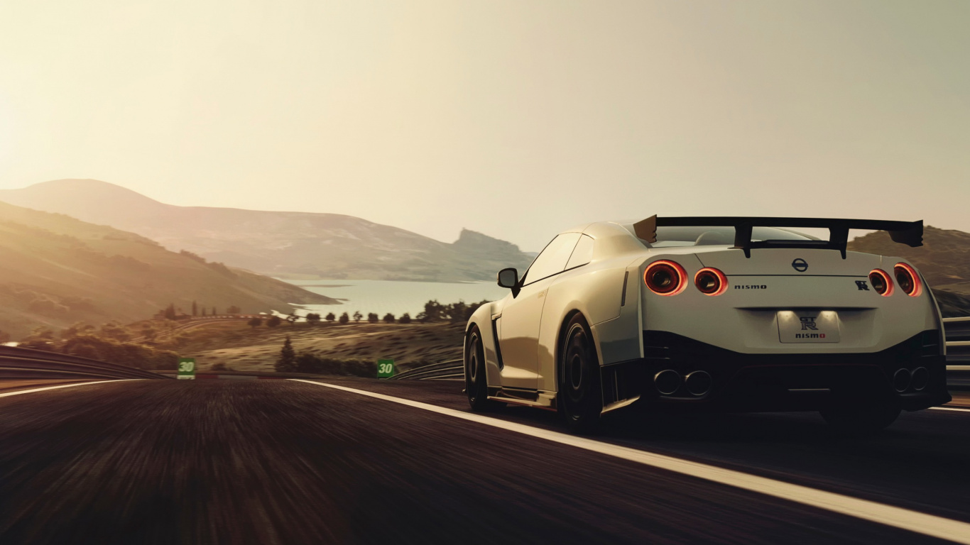 Обои Ниссан, спорткар, авто, суперкар, спортивный автомобиль в разрешении 1366x768