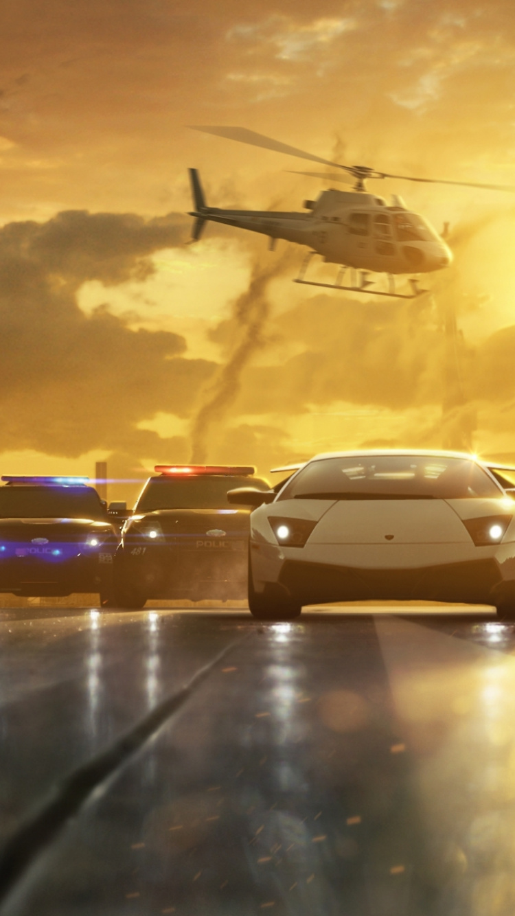 Обои need for speed most wanted, need for speed, need for speed rivals, городской автомобиль, небо в разрешении 750x1334