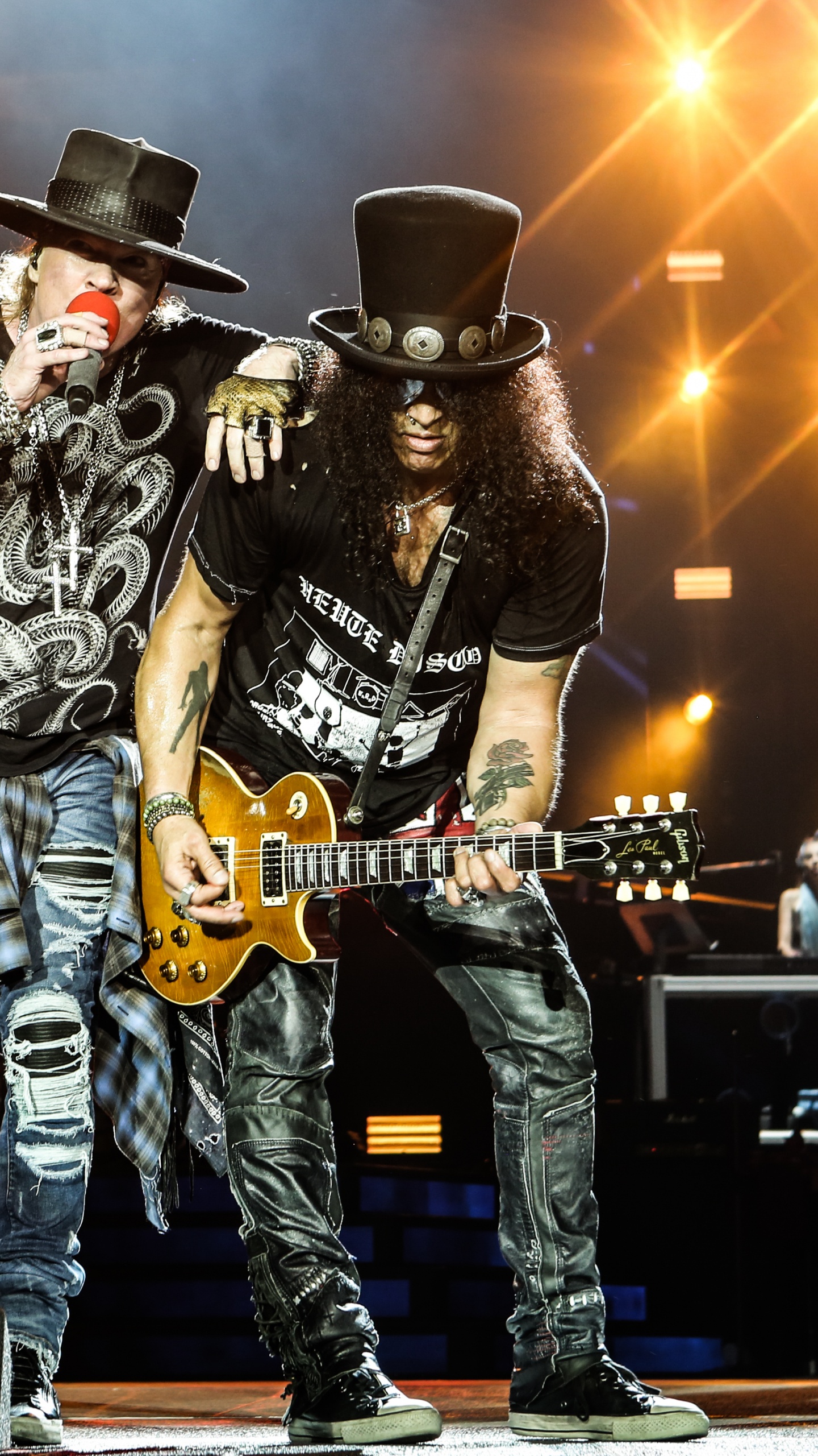Обои Not in This Lifetime Tour, Guns N Roses, тяжелый рок, музыкант, гитарист в разрешении 1440x2560