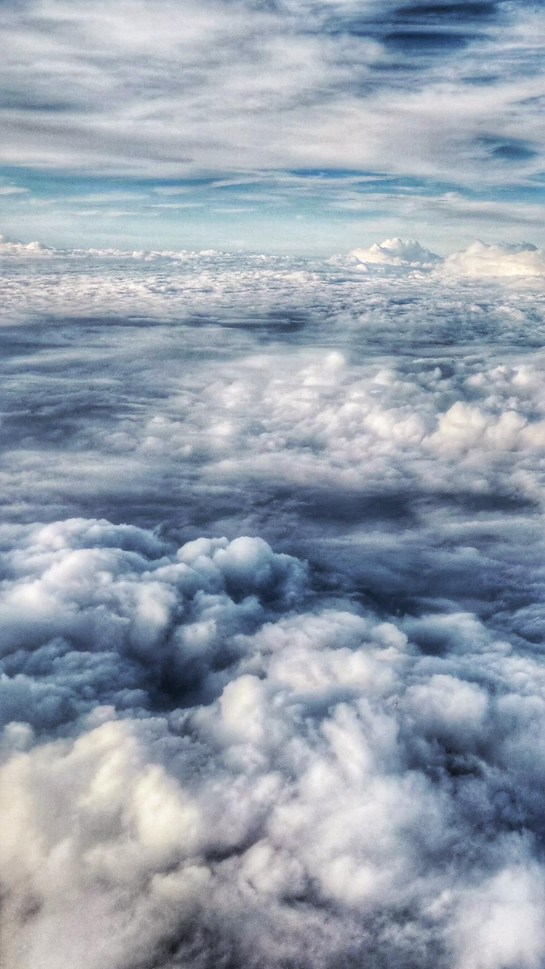 Обои облако, атмосфера, кучевое облако, пейзаж, горизонт в разрешении 1080x1920