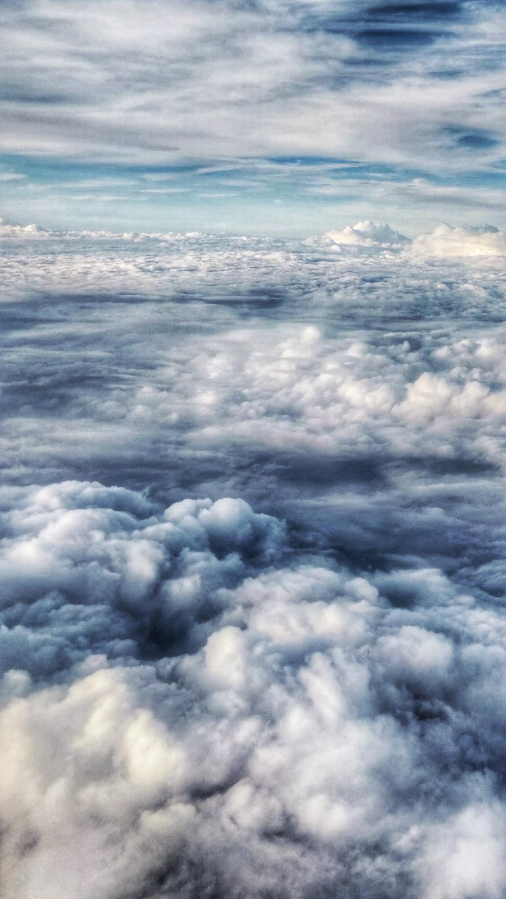 Обои облако, атмосфера, кучевое облако, пейзаж, горизонт в разрешении 720x1280