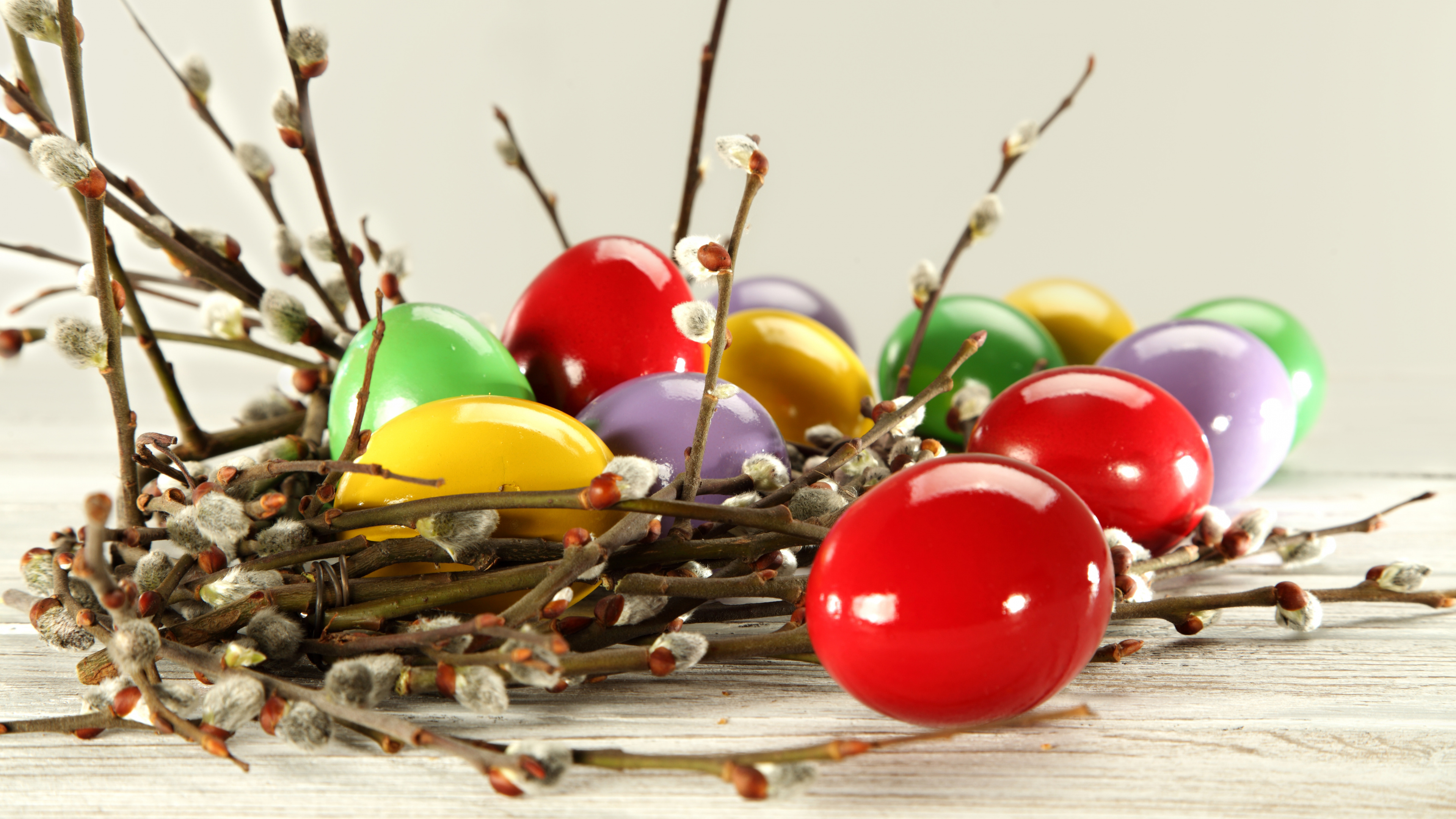 Обои пасхальное яйцо, пища, фрукты, пасха, сережка в разрешении 3840x2160