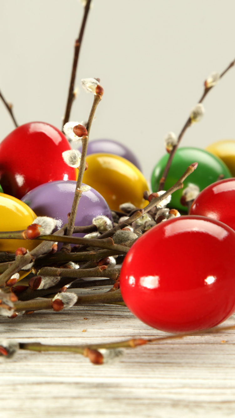 Обои пасхальное яйцо, пища, фрукты, пасха, сережка в разрешении 750x1334