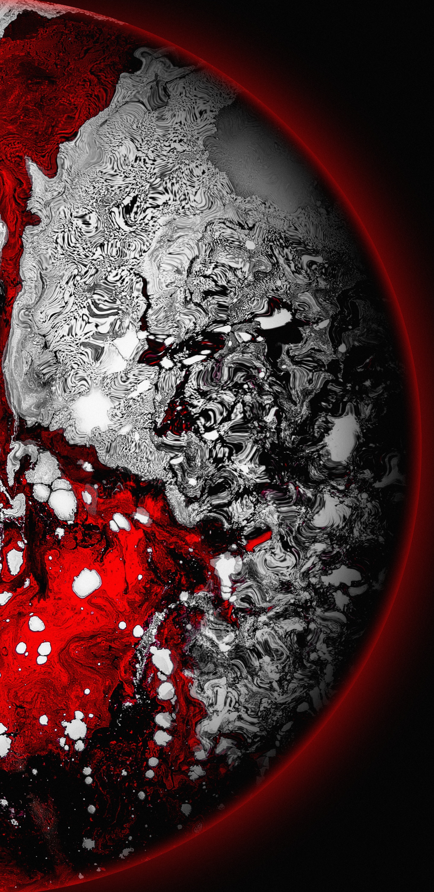 Обои земля, сообщество сяоми, жидкий, жидкость, арт в разрешении 1440x2960