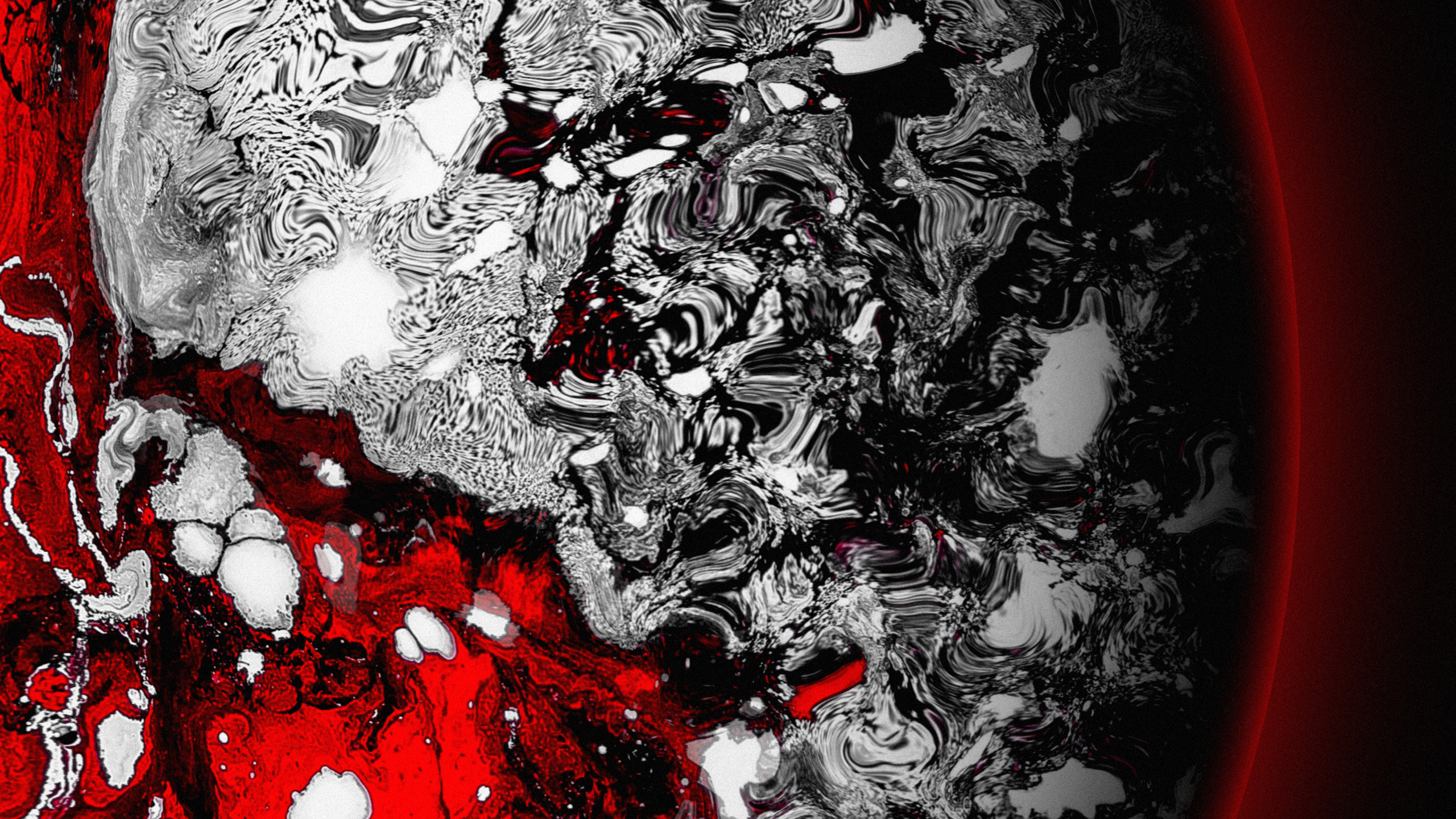 Обои земля, сообщество сяоми, жидкий, жидкость, арт в разрешении 2560x1440