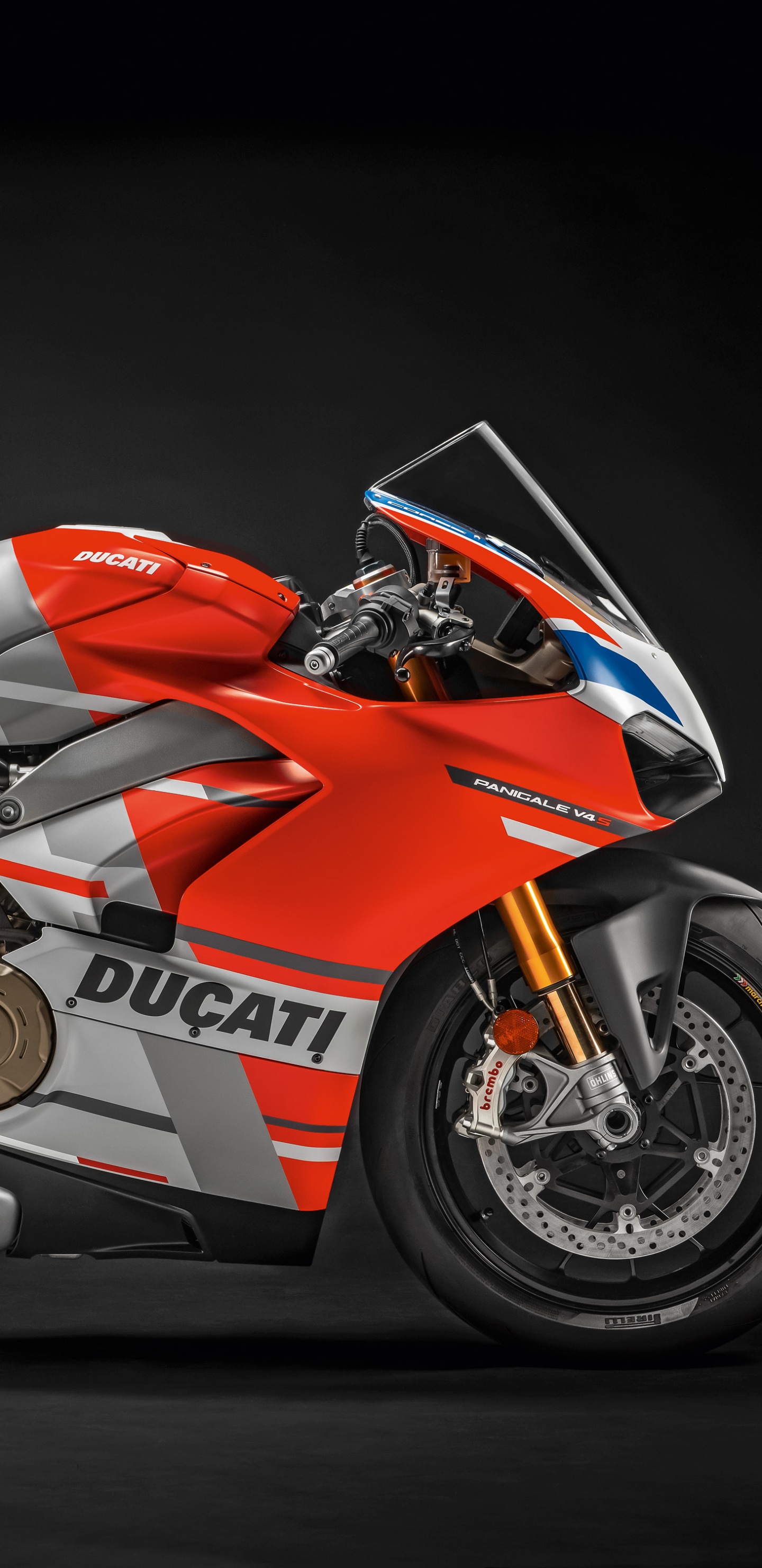 Обои ducati, мотоцикл, супербайк, авто, автомобильный экстерьер в разрешении 1440x2960