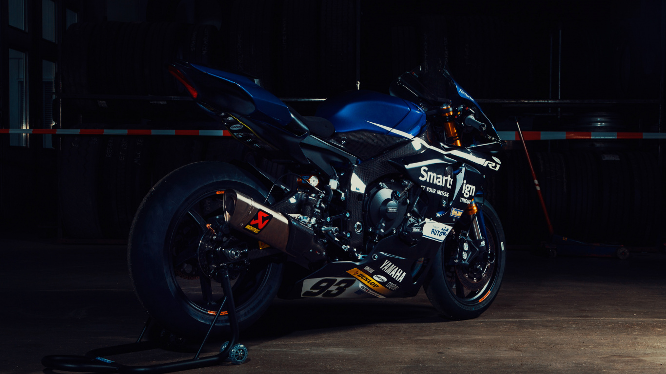 Обои мотоцикл, Ямаха мотор Компани, шина, автомобильные шины, обод в разрешении 1366x768