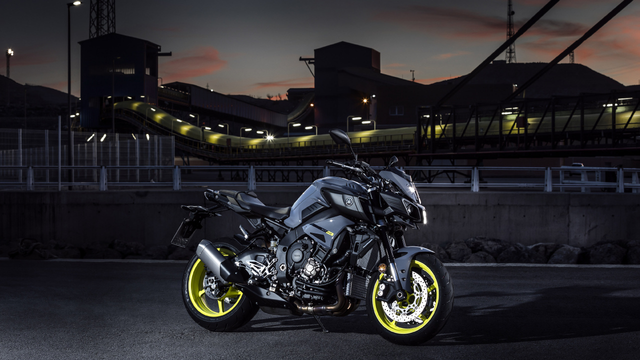 Обои Ямаха мотор Компани, мотоцикл, фара, автомобильные шины, автомобильное освещение в разрешении 1280x720