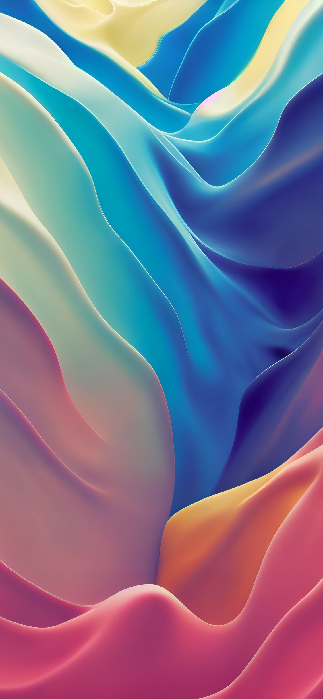 Обои Оранжевый цвет, природа, жидкий, арт, узор в разрешении 1125x2436