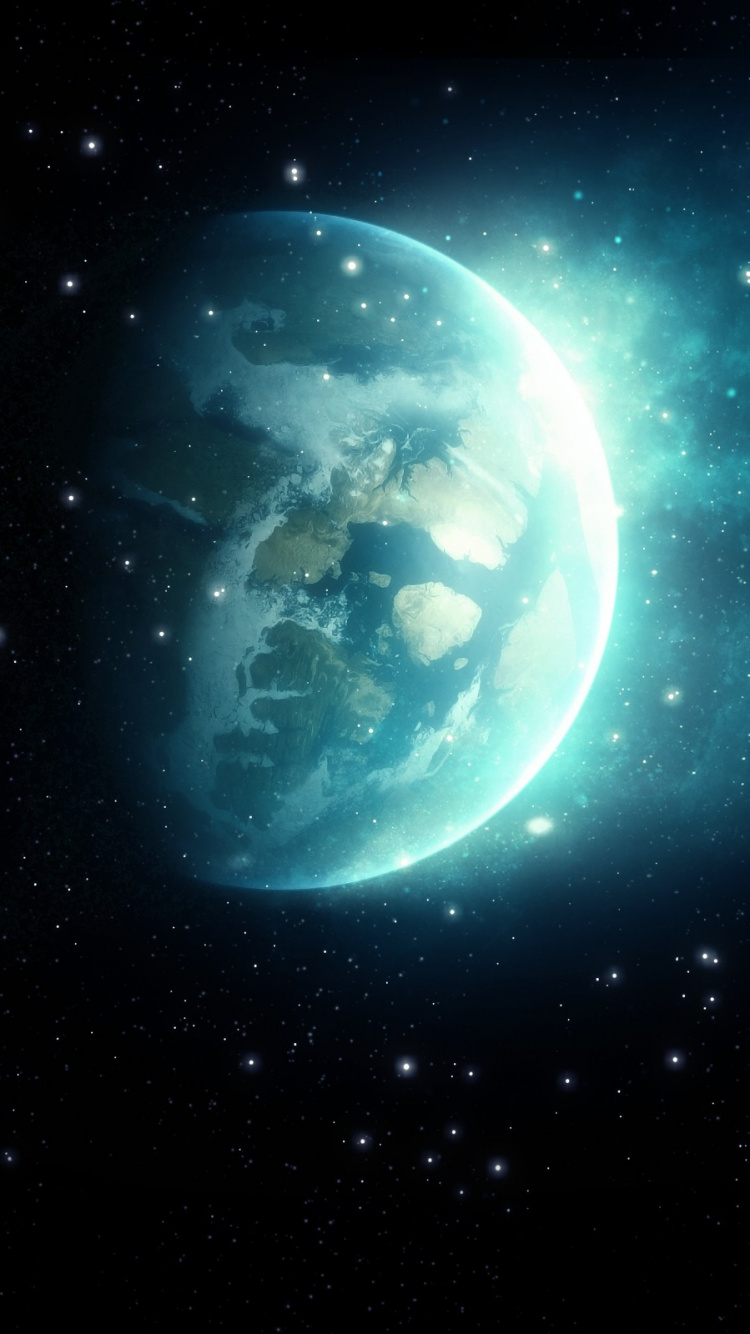 Обои Галактика, космическое пространство, астрономический объект, атмосфера, планеты в галактике в разрешении 750x1334