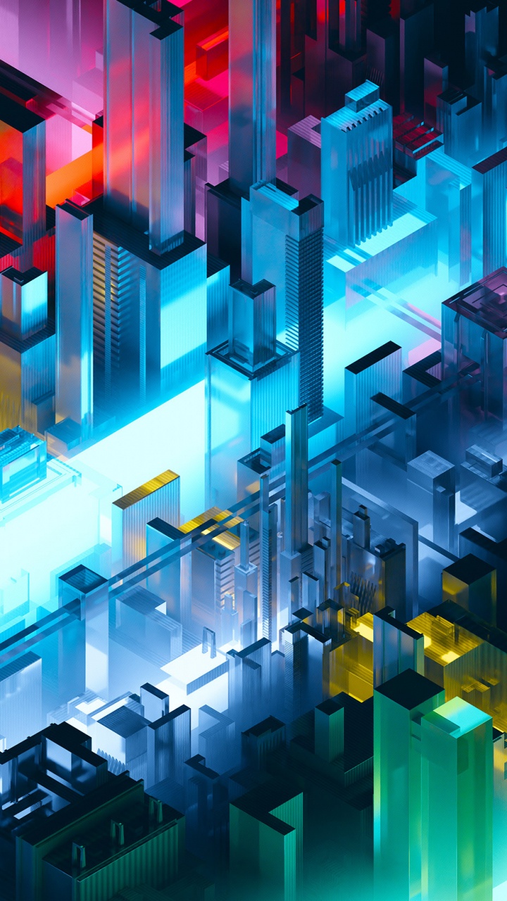 Обои архитектура, иллюстрация, дизайн, графический дизайн, синий в разрешении 720x1280