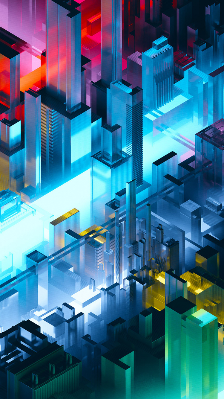 Обои архитектура, иллюстрация, дизайн, графический дизайн, синий в разрешении 750x1334