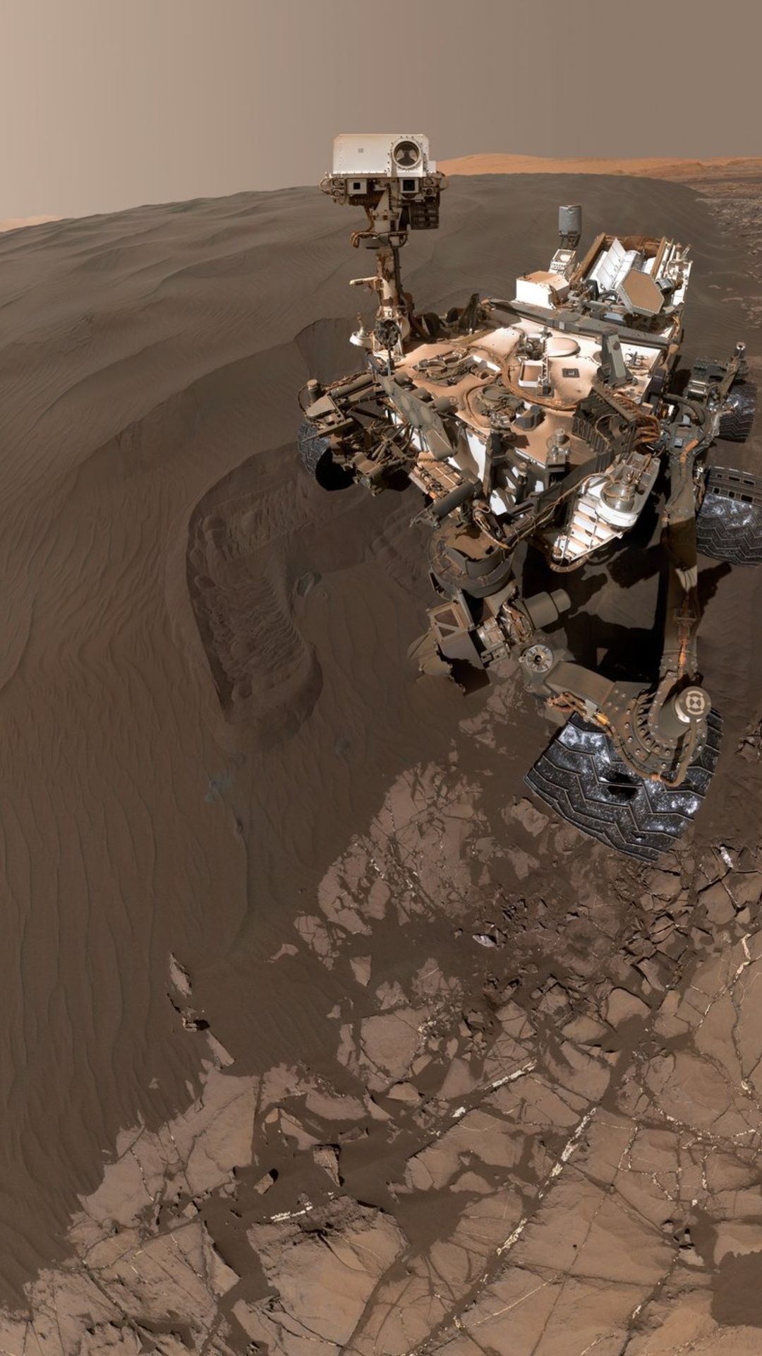 Обои Марс, любопытство марс селфи, Марс 2020, Марсианская Научная Лаборатория, любопытство в разрешении 1080x1920