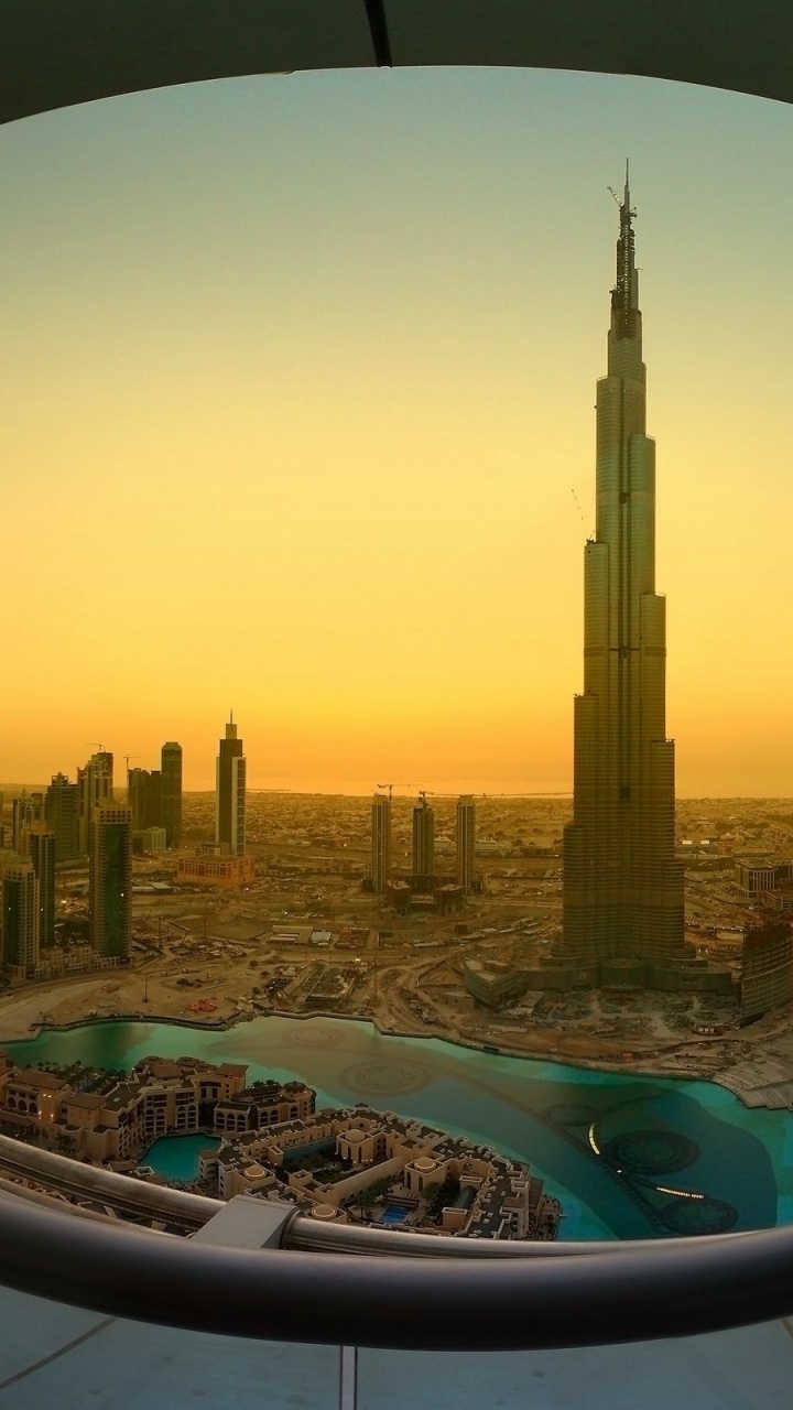 Обои Бурдж Халифа, город, путешествие, небоскреб, метрополия в разрешении 720x1280