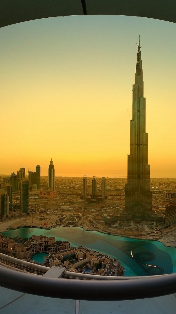 Обои Бурдж Халифа, город, путешествие, небоскреб, метрополия в разрешении 750x1334