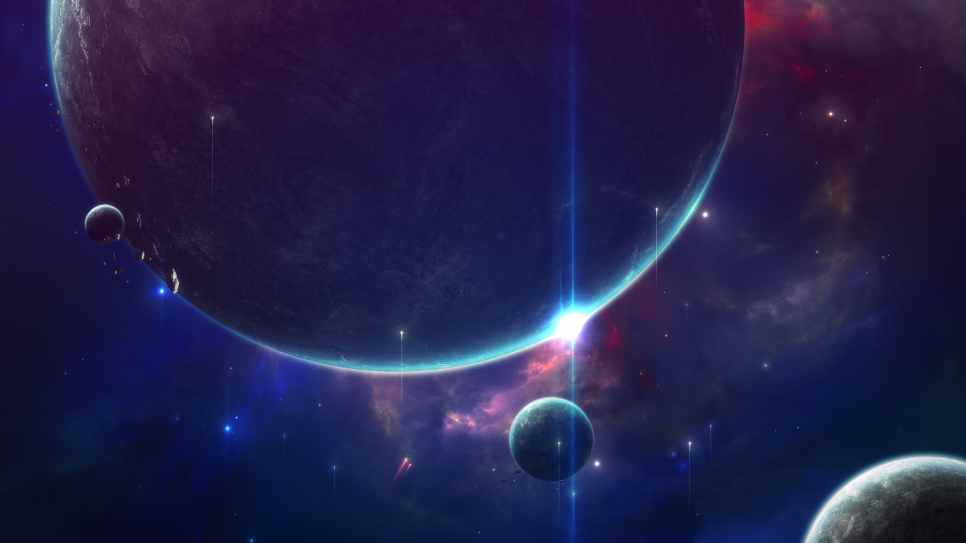 Обои космическое пространство, астрономический объект, атмосфера, планета, космос в разрешении 1366x768