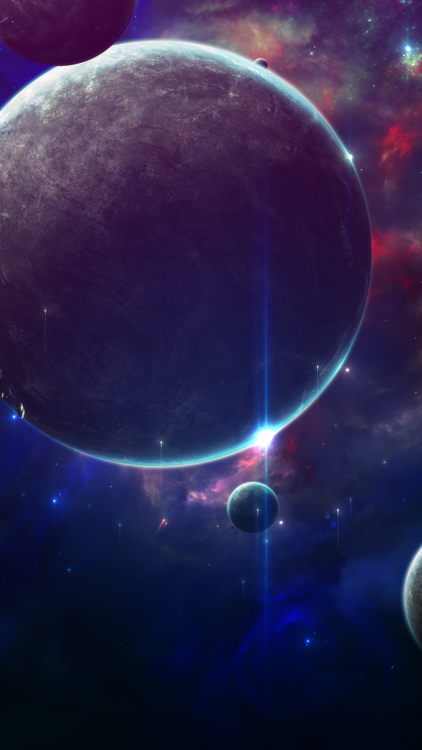 Обои космическое пространство, астрономический объект, атмосфера, планета, космос в разрешении 1440x2560