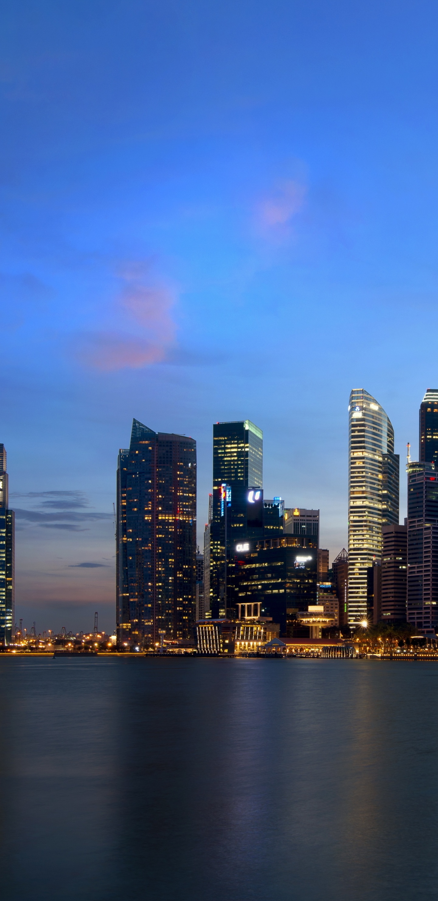 Обои городской пейзаж, Сингапур, город, линия горизонта, метрополия в разрешении 1440x2960