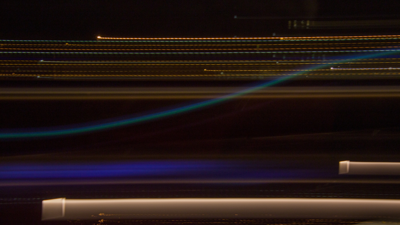 Обои свет, абстракция, ночь, экспозиция, линия в разрешении 1280x720