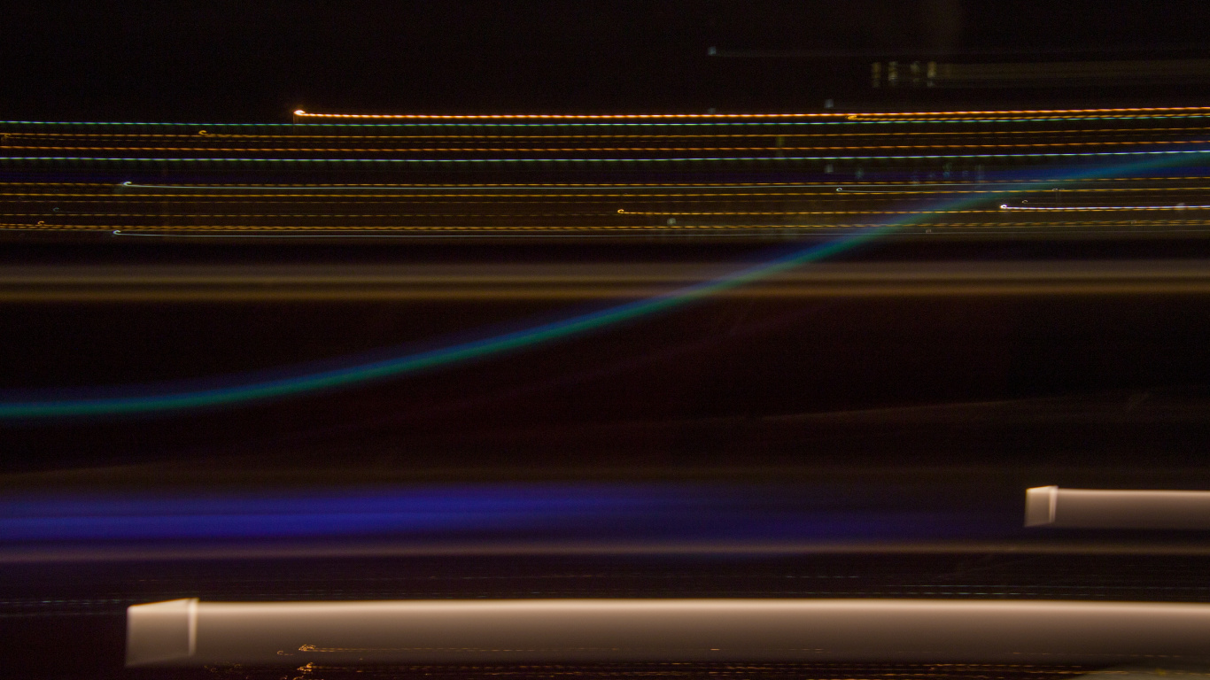 Обои свет, абстракция, ночь, экспозиция, линия в разрешении 1366x768