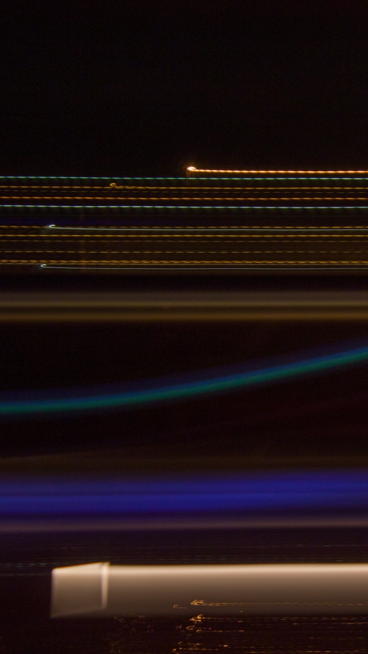 Обои свет, абстракция, ночь, экспозиция, линия в разрешении 720x1280