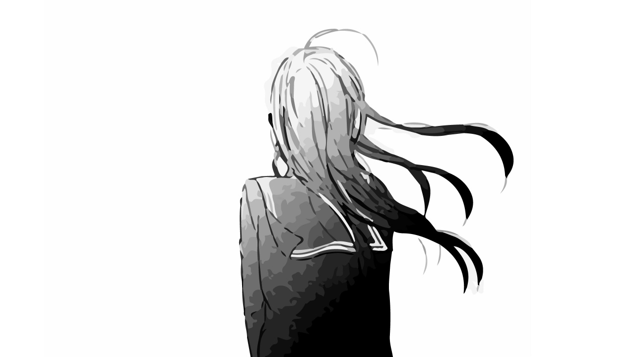 Обои рисование, аниме, Манга, иллюстрация, эскиз в разрешении 1280x720