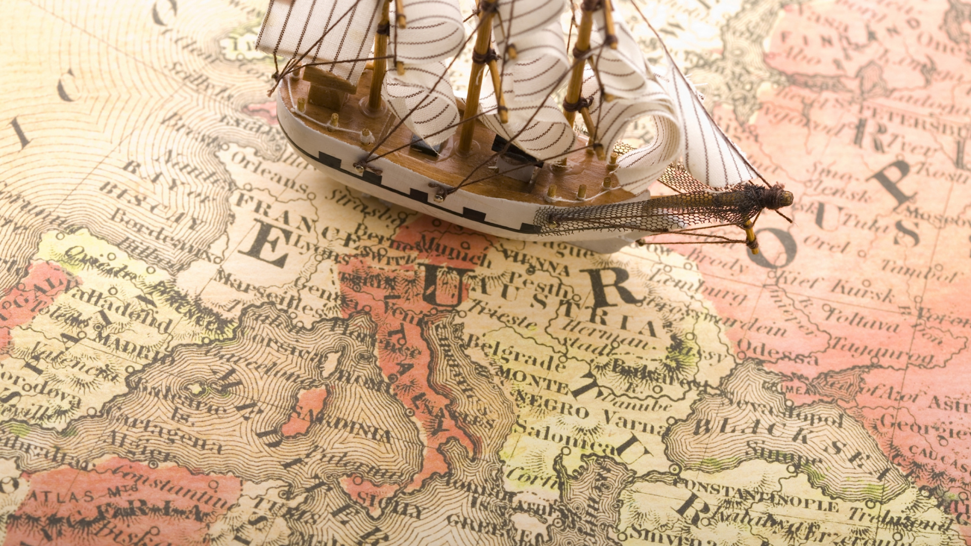 Обои карта, шар, шрифт, Европа, старый свет в разрешении 1920x1080