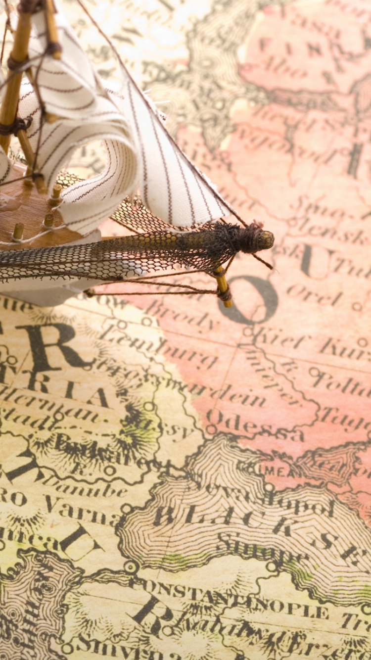 Обои карта, шар, шрифт, Европа, старый свет в разрешении 750x1334