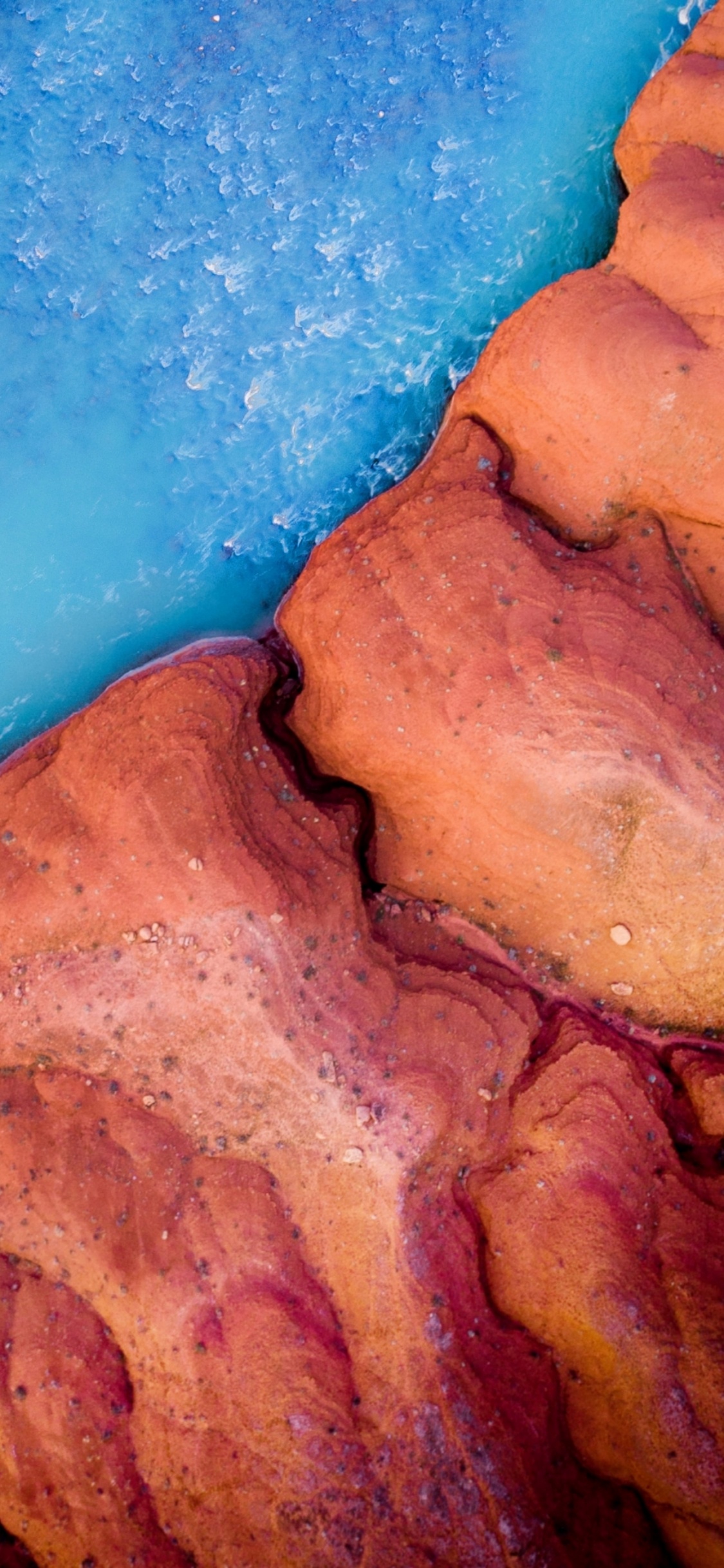 Обои древесина, синий, Оранжевый цвет, полутона и оттенки, пейзаж в разрешении 1125x2436